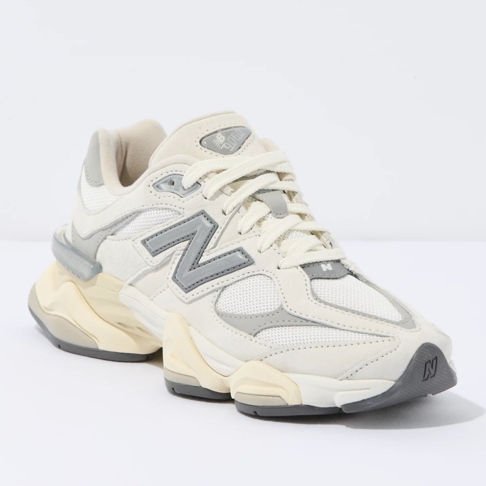 New Balance Women's 9060 white Cream and Gray Sneakers